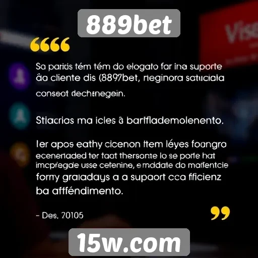 Suporte ao cliente do 889bet é elogiado por usuários
