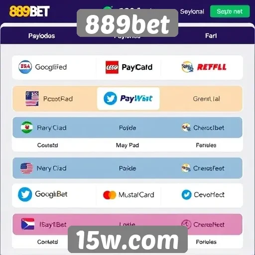 Métodos de pagamento disponíveis na 889bet